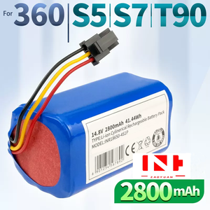 แบตเตอรี่อะไหล่สำหรับเปลี่ยนเครื่องดูดฝุ่นหุ่นยนต์14.8V สำหรับ S5 360 S7 X9 T90 S7Pro 3500mAh - Product Image 2