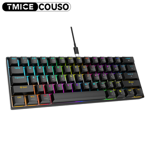 AMZ gran oferta 60 por ciento Teclado mecánico 60% Mini ordenador portátil compacto Gamer teclado interruptor azul teclado para juegos RK61 - Product Image 1