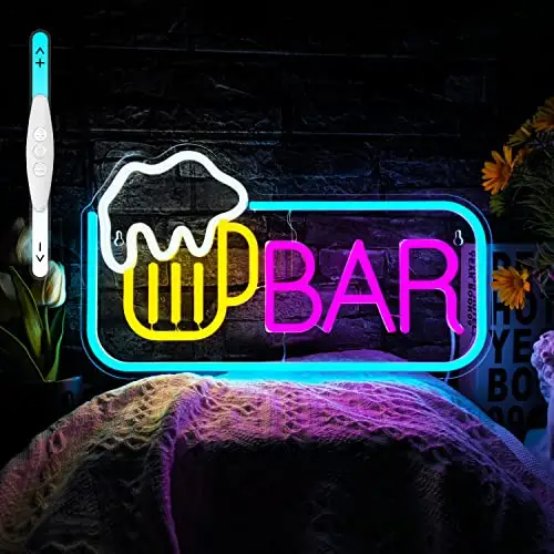 LED Neon Signs Art Wall Lights for Beer Bar Decor Dimmable USB Powered Martini LED Neon Light