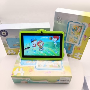 Ultra-düşük maliyetli 7 inç çocuklar Android Tablet Wifi dokunmatik ekran HD karikatür bebek tablet koruyucu kılıf oyun öğrenme ile Tablet