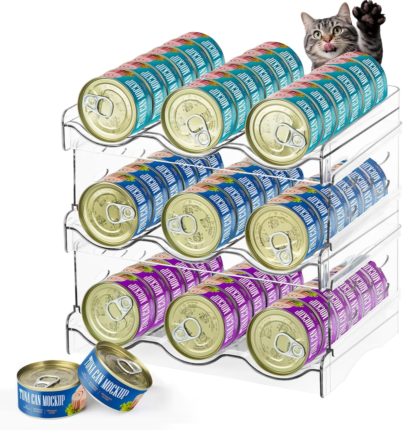 Pet canned food storage box-3-tier-thickened export model