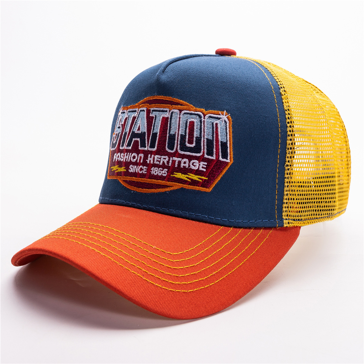 Station-blue orange brim