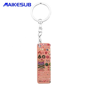 Özel Metal alüminyum boş süblimasyon anahtarlık anahtarlık anahtarlık - Product Image 2