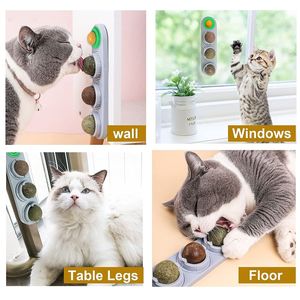 Venta caliente bolas de hierba gatera para pared de gatos para gatos de interior giratorio seguro saludable comestible bolas para lamer Bola de tratamiento de hierba gatera - Product Image 6