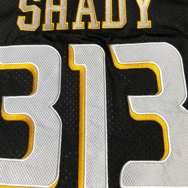 Hot Slim Shady 313 Black Throwback Best Quality Embroidered Basketball Jersey