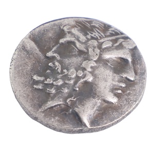 Antik hatıra yunan gümüş iki yüz sikke Janiform kafa Zeus ve Hera sikke - Product Image 2