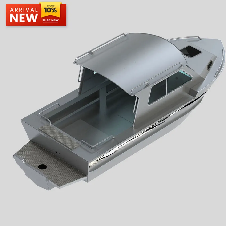 21ft NUOVO Stile Dura di Alluminio Saldato linea di Pesca Superiore di Lavoro Patrol Boat Con Cabine