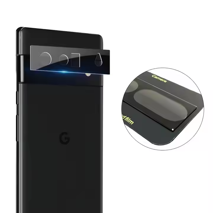 For Pixel 6A Camera Protector for Google Pixel 7 6 6 Pro Lens Protector 3D Silk Print Big Edge Camera Tempered Glass Protector