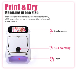 Xách tay 3D kỹ thuật số thông minh ai móng tay máy in tự động 10 giây in điện cung cấp điện - Product Image 2