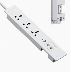 Escritorio de muebles de oficina, alimentación Universal integrada, toma de corriente de datos integrada/Toma de pantalla de mesa montada empotrada, toma USB - Product Image 1