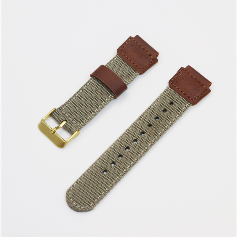 Boucle carrée kaki-doré-petit