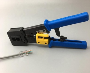 EZ RJ45 เครื่องมือ Crimper มือเครือข่ายเครื่องมือ plier สำหรับ EZ RJ45 RJ11 CAT6 CAT5 8P8C MULTI CABLE CRIMPING Stripper - Product Image 3