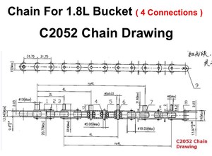 4L thang máy xô chuỗi, thép không gỉ băng tải chuỗi, carton chuỗi Thép - Product Image 5