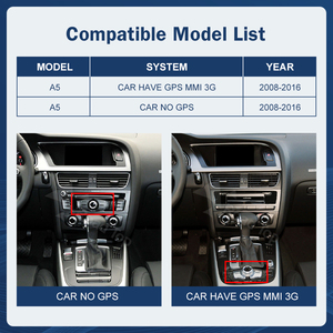 ロードトップ簡単インストール12.3インチHDディスプレイLinuxシステムCarPlayタッチスクリーンAudi A5 2008-2016スマートナビゲーション - Product Image 2