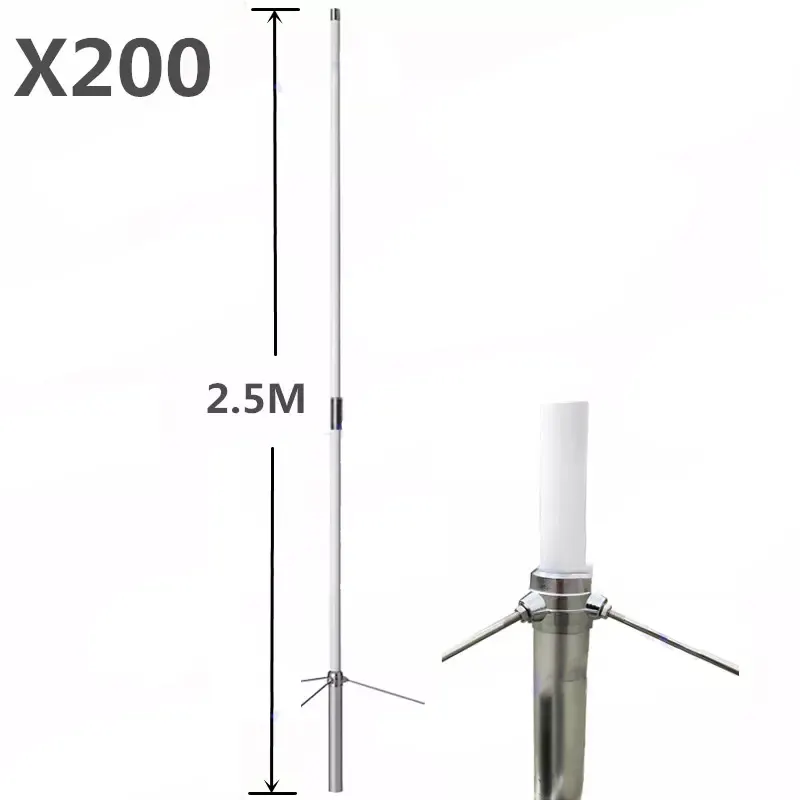 Antena fixa de estação de base de f22 f23, antena de 3.2m de ganho alto, antena de fibra de vidro so239/n, feminina