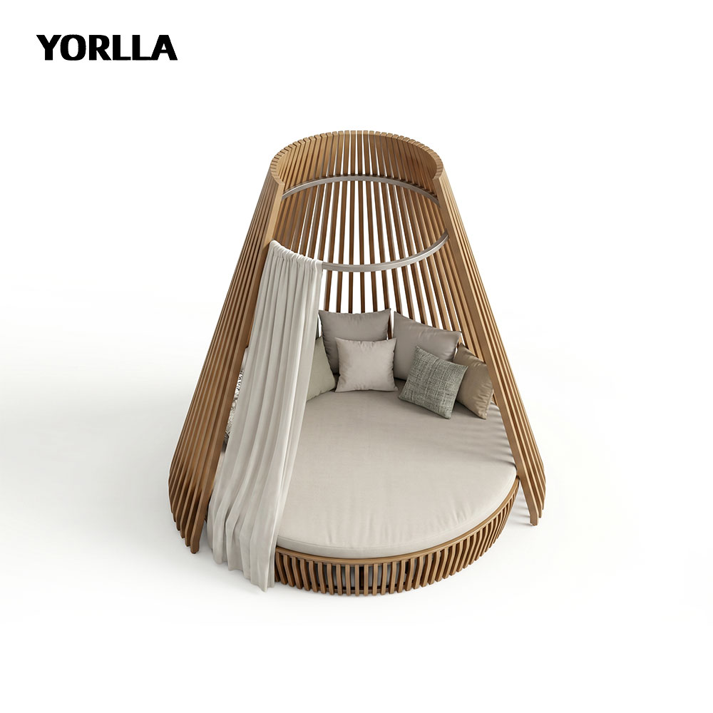 Chaise longue en teck