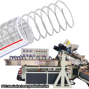 Transparent Pvc Spiral Steel <strong>Wire</strong> <strong>Hose</strong> Pipe Extrusion Line High Strength Reinforced <strong>Hose</strong> Making Machine