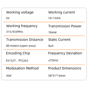 3 pulsanti codice fisso e codice di apprendimento universale 433 Mhz Wireless RF telecomando per porta del Garage/luce/ventilatore/tende - Product Image 5