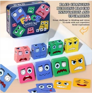2025 Wooden Puzzle <strong>Building</strong> Cubes Wooden Expressions Toy Jigsaw Puzzles Magic Cube Face <strong>Pattern</strong> <strong>Building</strong> <strong>Blocks</strong> Educational - Product Image 6