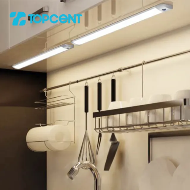 TOPCENT 12v ac volt dimmable hand wave kitchen closet lamp pir motion sensor led under cabinet light