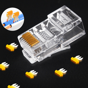 Özelleştirilmiş kararlı iletim Rj45 fiş Cat6/Cat5e erkek tipi 8p8c Utp ağ Rj45 konektörü - Product Image 2