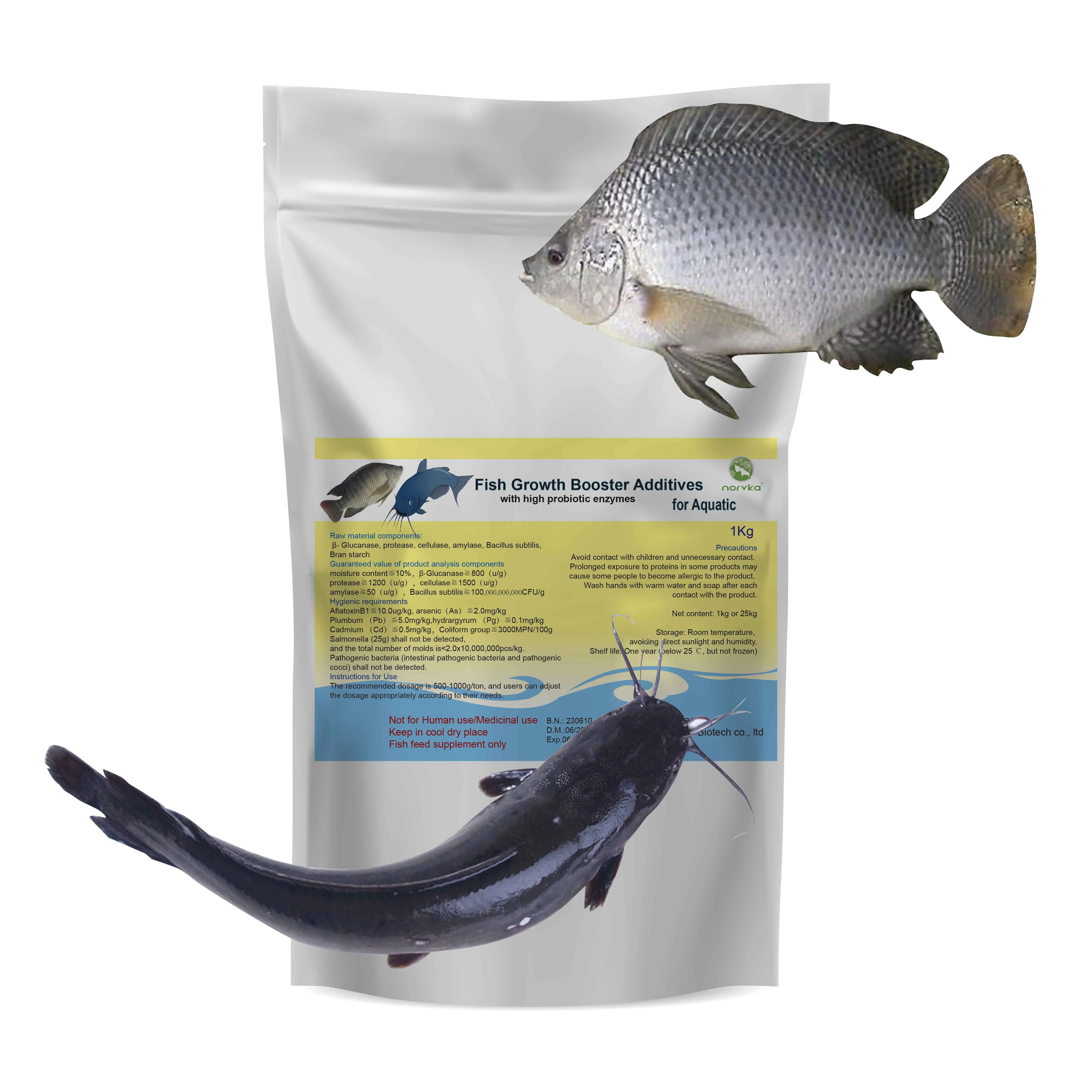 Suplemen makanan cepat untuk pertumbuhan ikan dengan probiotik nutrisi tinggi untuk pembiakan pertumbuhan ikan
