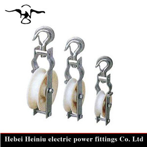 Electric <strong>Single</strong> Wheel Cable String Pulley Power Accessories Rollers and Conductor <strong>Stringing</strong> <strong>Blocks</strong> - Product Image 4