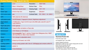 2024 New-trend AIO Computer 23.8'' Core I3 I5 I7 I9 <strong>Cpu</strong> for Desktop Computer Gtx 1080 Ti Table Computer Allinonecomputers - Product Image 2