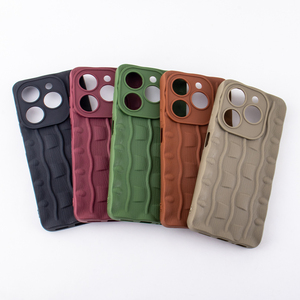 Popüler mobil Smartphone iPhone kılıfları 11 12 13 14 15 pro max farklı renkler dalga tasarımları ile yumuşak kapak - Product Image 6