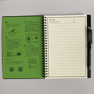 Juego de libreta inteligente A5, borrable, con bolígrafo borrable, cubierta de PP, encuadernación en espiral, reutilizable, papel de piedra, indexadores adhesivos de papel - Product Image 5