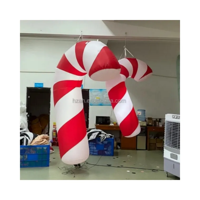 Kerst Candy Cane Opblaasbare Candy Stick Gestreepte Candy Cane Voor Kerstversiering