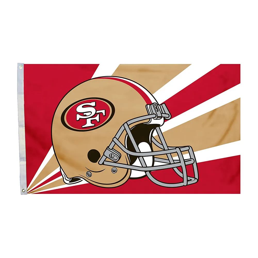 Casco de poliéster 100% con diseño personalizado, bandera de los Chiefs de la NFL de los Estados Unidos, 3x5