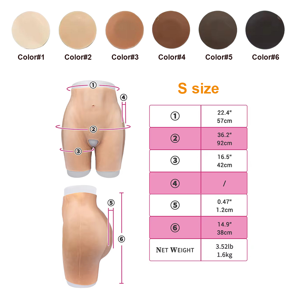 S tamaño 1,2 cm Butt color #4