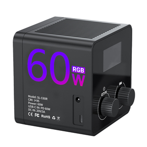 ไฟวิดีโอ LED แบบ COB แบบพกพา60W 13400mAh 300G ชุดไฟถ่ายภาพสองสี