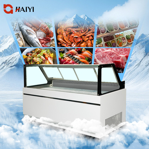Thịt máy làm lạnh hiển thị cửa hàng bán thịt siêu thị hải sản hiển thị tủ Deli tươi thịt cửa kính trưng bày tủ lạnh - Product Image 1