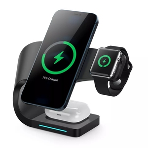Multifunctional Portable Fast Wireless Charger Station 4 in 1 15W 3 in 1 Magnetic Chargeur Sans <strong>Fil</strong> Wireless Charger for iPhone - Product Image 1