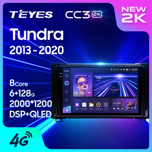 TEYES CC3 2K DVD Player do carro para Toyota Tundra XK50 2013-2020 9 polegadas Android Navegação Car DVD Player com câmera