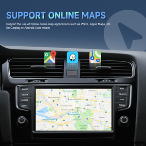Podofo Android AIボックスボックス2 + 16GワイヤレスCarPlay AndroidオートアダプターUSBドングル2 in 1オリジナルカーワイヤードCarPlay Youtube WiFi - Product Image 4
