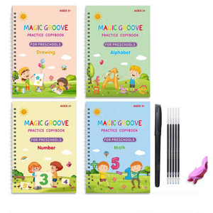 หนังสือมายากลสำหรับเด็กจากเยอรมันฝรั่งเศสหนังสือคัดลายมือคณิตศาสตร์หนังสือฝึกเขียนด้วยมือ