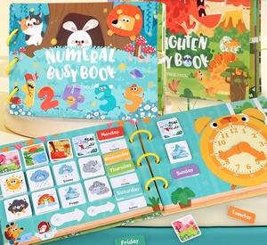 CE EN71 CPC Montessori meşgul kitap otizm duyusal sessiz kitaplar bebekler için 3 +, anaokulu Prek okul öncesi öğrenme faaliyetleri - Product Image 5