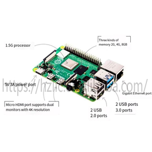 Raspberry Pi 4 Modell B 1GB 2GB 4GB 8GB RAM-Kit (Gehäuse lüfter 16GB SD-Karte Power Micro-Kabel oder Display) Raspberry Pi4-MODUL B Kit1,2