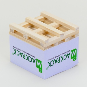 Materiales respetuosos con el medio ambiente, palé pequeño personalizado, Cubo de notas adhesivas, almohadillas de notas adhesivas promocionales, bloques de papel de palé de madera - Product Image 3