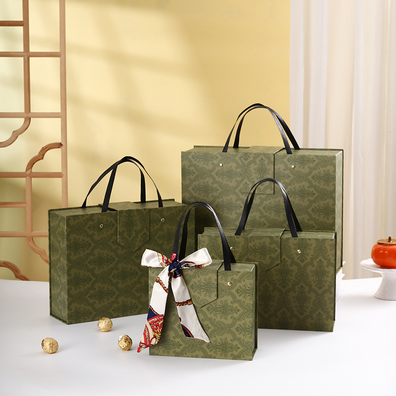 Retro dark green suitcase