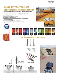 DC12-24V แส้ LED สำหรับงานหนักเสาธงสำหรับยานพาหนะเหมือง6FT สะท้อนแสงพร้อม1.2 M/1.8 m/2.4 M/3.0 M/3.6 m - Product Image 3