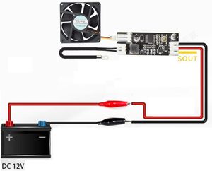 DC 12V PWMスピードコントローラ2-3ワイヤファン速度知事コンピュータ温度制御センサー - Product Image 1