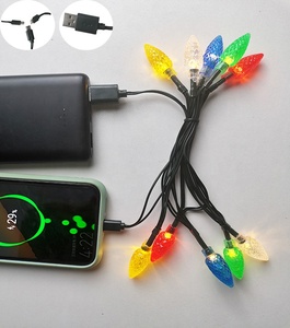Multicolor C6 Strawberry LED String Lights Cable de carga USB Línea de datos para Micro Type-C iPhone para decoraciones navideñas - Product Image 3