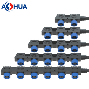 AOHUA 1 entrada 4 salida IP67 Controlador LED módulo de luz de calle macho hembra conectores de cable impermeables