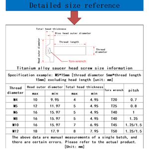 Wangyi Tùy Chỉnh Gr5 M8 Titan Bu Lông Setm6 M5 M10 Baut Titan Hình Lục Giác Torx Mặt Bích Đầu Vít Cho Xe Máy Xe Đạp - Product Image 2