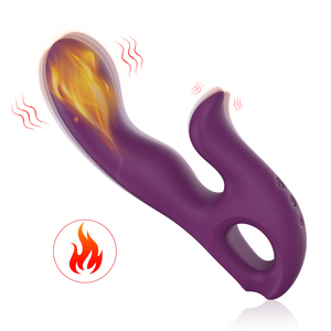 Yove महिलाओं के दोहरे सिर हैंडहेल्ड तरल सिलिकॉन एब्स हीटिंग योनि वाइब्रेटर डिल्डो ipx65 वाटरप्रूफ 10 स्पीड g-स्पॉट खरगोश - Product Image 1