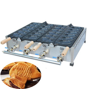 Taiyaki Machine Fish Shaped Waffle Machine Fish <strong>Cake</strong> <strong>Maker</strong> <strong>2</strong> Plates Fish Red Bean Waffle Machine Non-stick LPG Gas 6pcs*<strong>2</strong> - Product Image 1